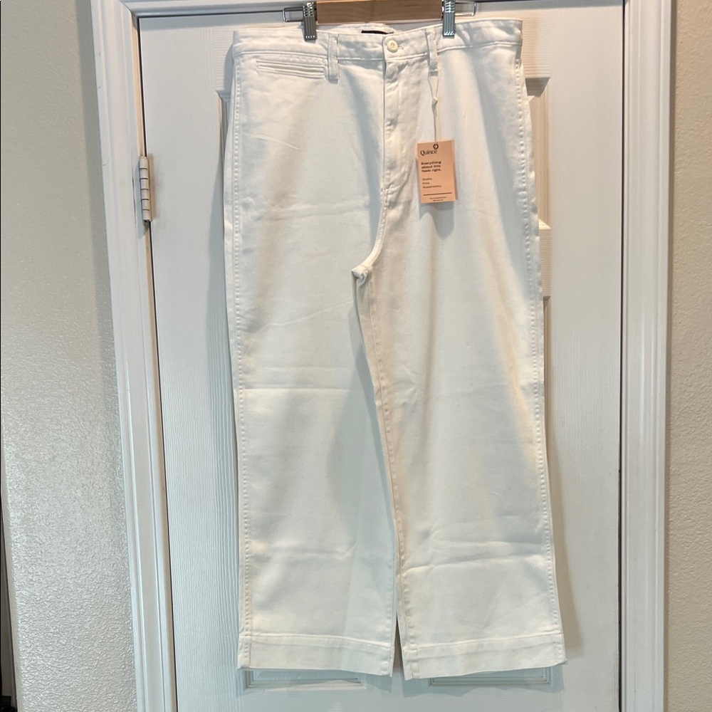 Quince Cream Wide-Leg Trousers